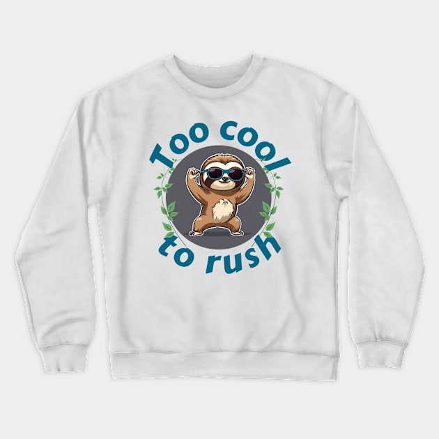 Sloth, too cool to rush Crewneck Sweatshirt by T-Crafts